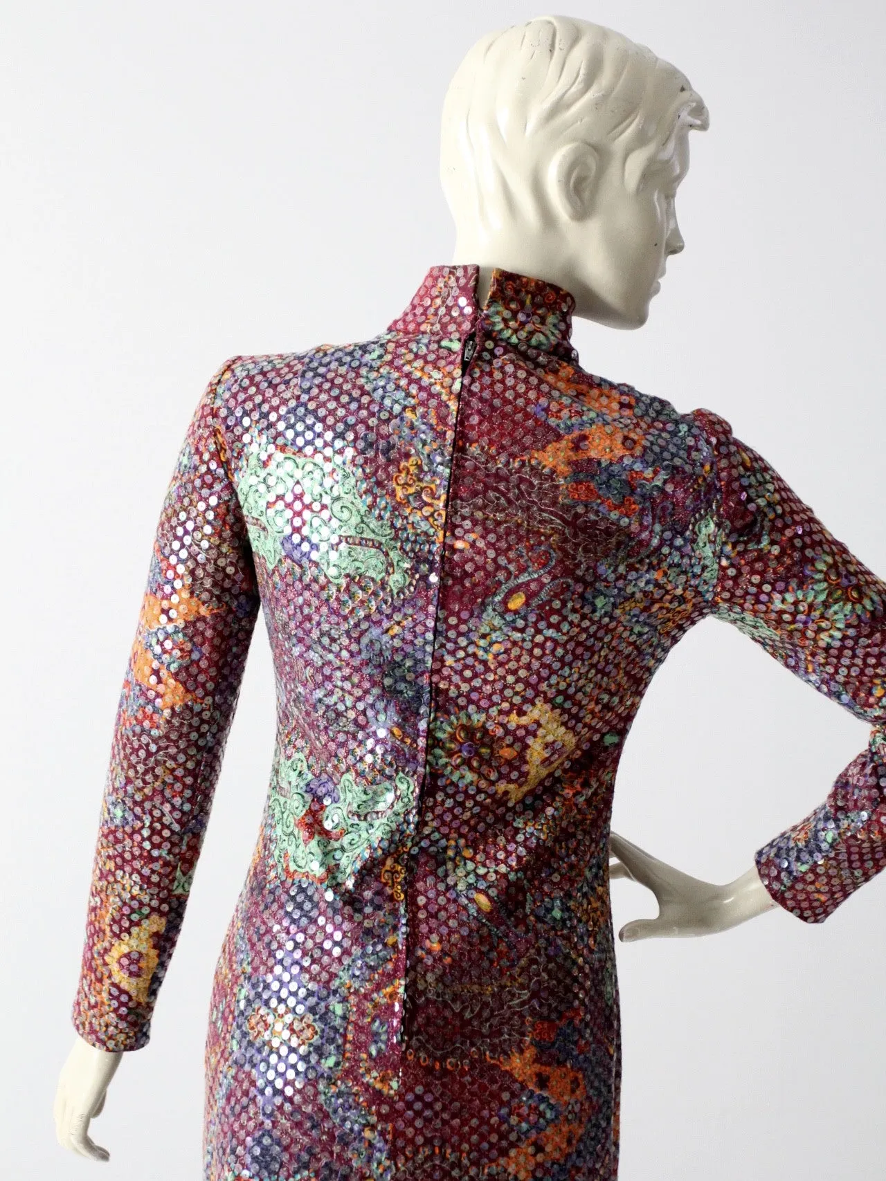 vintage 70s sequin maxi dress by Malcolm Starr