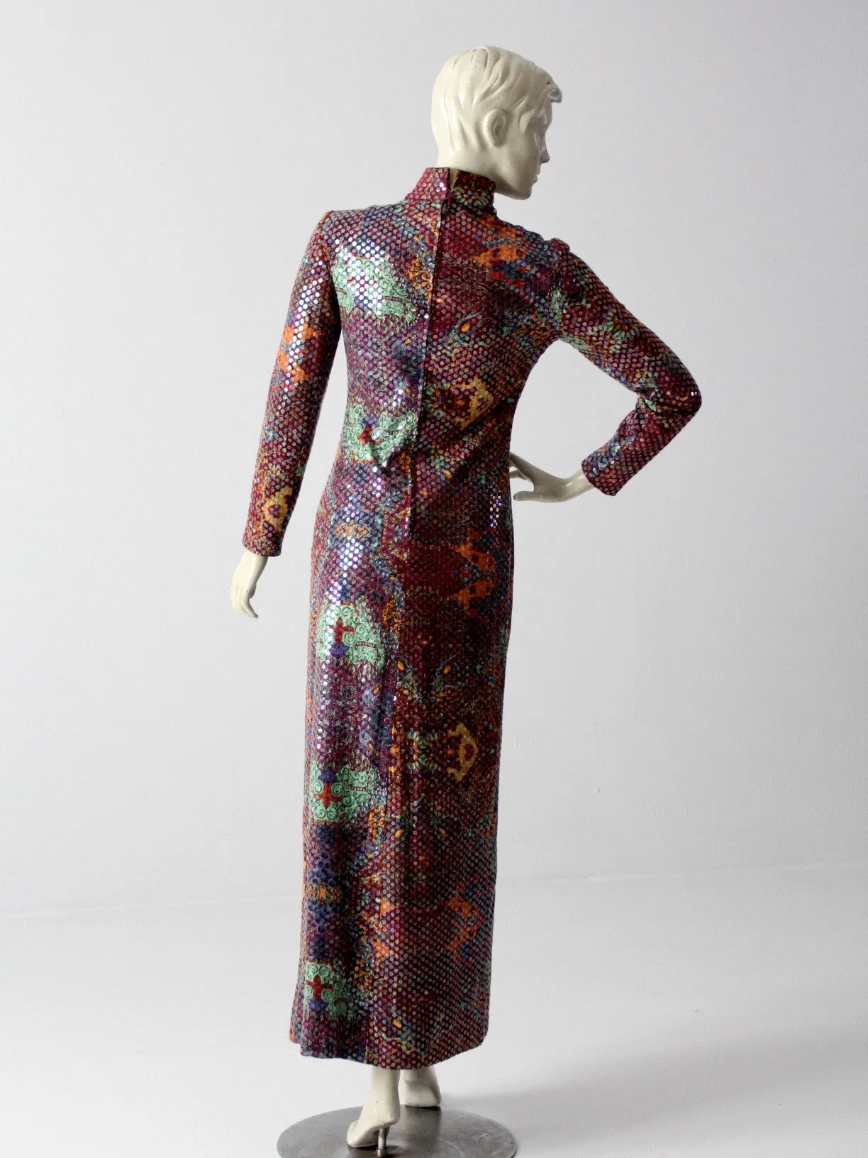 vintage 70s sequin maxi dress by Malcolm Starr