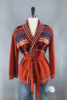 Vintage 70s Wrap Cardigan Sweater