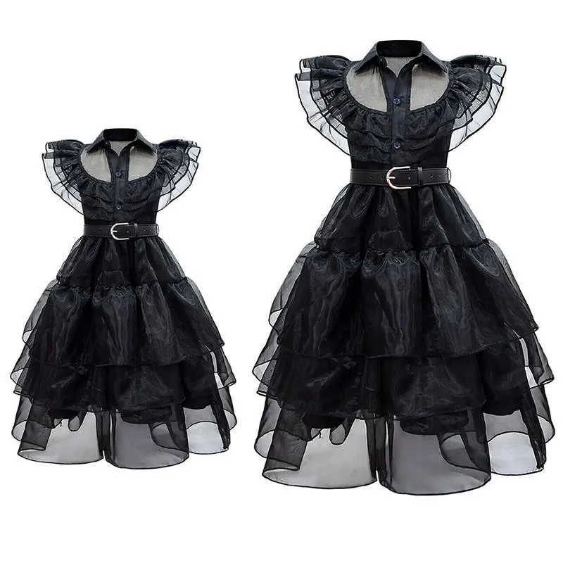 Wednesday Addams Party Dress Costume - Gothic Cosplay Outfit