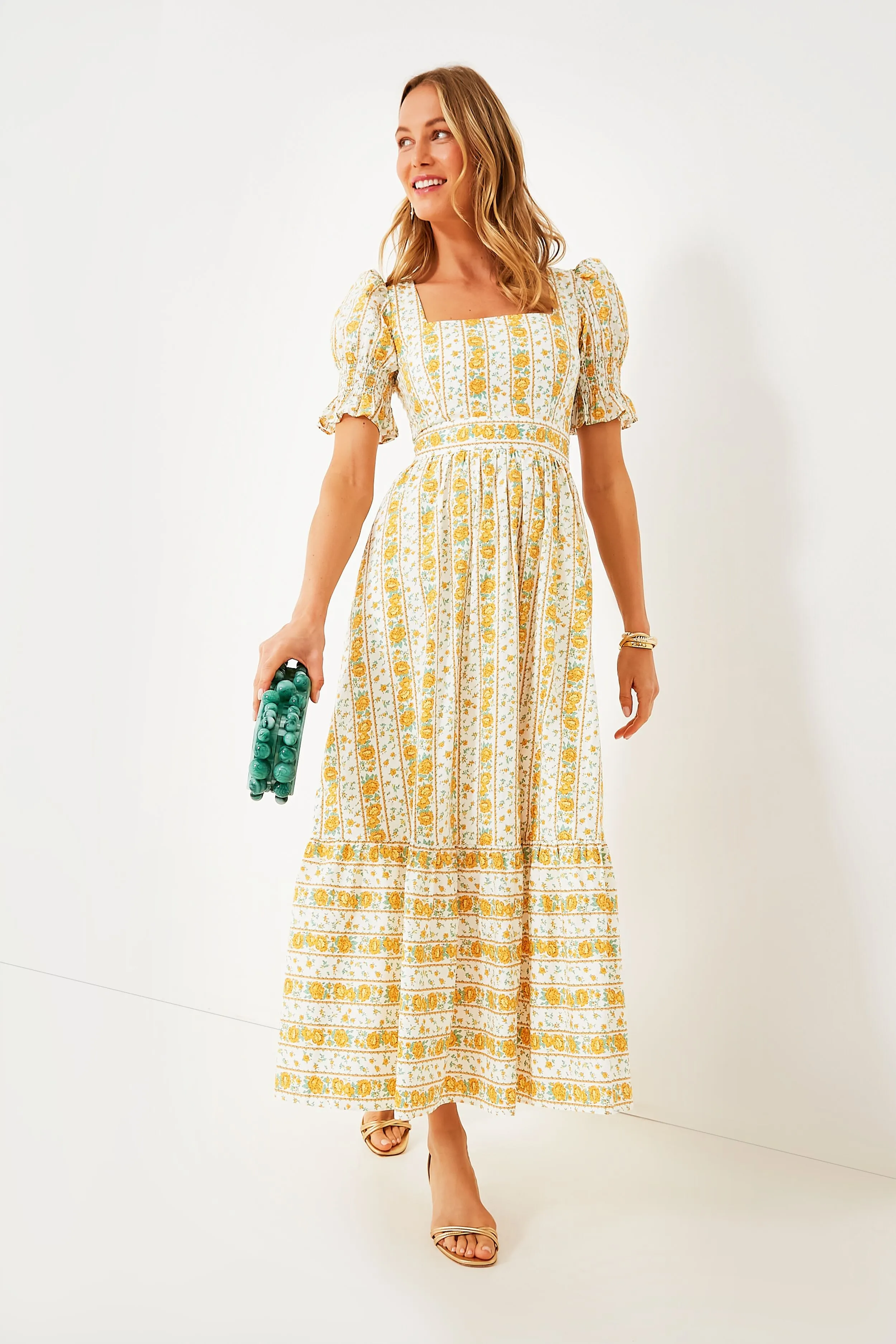 Yellow Floral Phillipa Maxi Dress